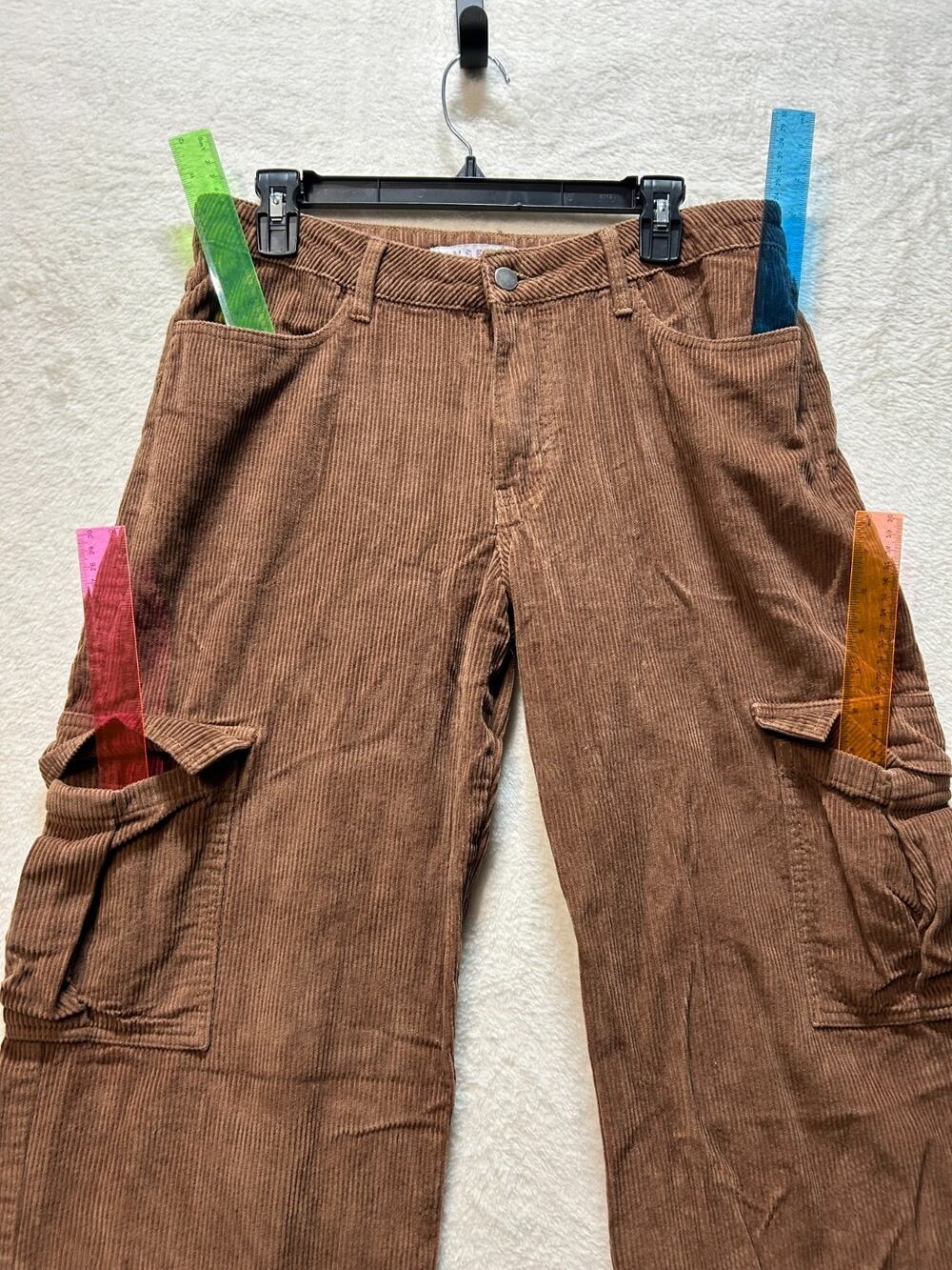 Tinseltown Corduroy Pants Womens 13 Brown Baggy Wide Leg Cargo Y2K Skater